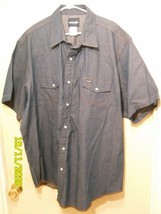 Wrangler Mens Shirt Workwear Denim Pearl Snap Short Sleeve 3X NWT - £18.24 GBP