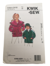 Kwik Sew Sewing Pattern 2410 Girls Jackets Hat Fall Outerwear 4-14 XS-XL... - $3.99