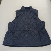 Time & Tru RN#52469 Women's Blue Full-Zip Quilted Vest Pockets Size 2X (20W-22W) image 12