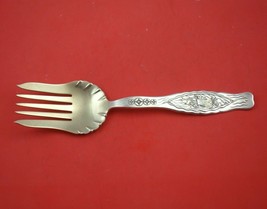 Number 27 by Whiting Sterling Silver Salad Serving Fork Gold Washed 9 7/8&quot; - £163.65 GBP