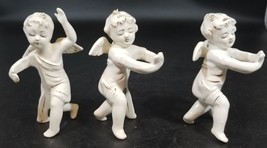 Set of 3 Vintage Climbing Angels - Commodore Japan - White - 4 1/4&quot; -1950s - £39.56 GBP