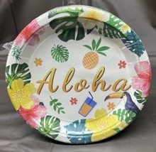 Luau Hawaiian Party Decorations Aloha Tropical Party Supplies 7” Plates ... - £1.92 GBP