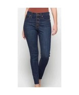 NEW MADEWELL 10&quot; High Rise Skinny Jeans Women’s  33 Dark Blue Denim Raw Hem - £85.45 GBP