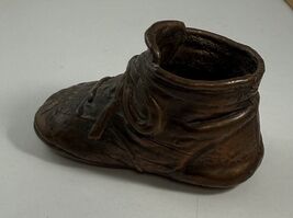 VINTAGE DIPPED COPPER / BRONZE BABY LEFT SHOE - $13.61