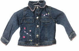Disney Store Princess Denim Jacket Size 2/3 xxs Flowers - $20.00