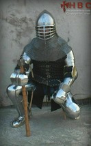 Set completo medievale in acciaio di armatura da battaglia HBC Fighting... - £1,367.01 GBP