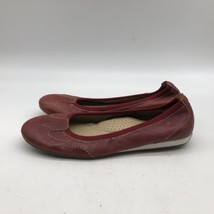 LL Bean Ballet Flats Womens 7 M Red Leather Slip On Casual Shoes - $11.78