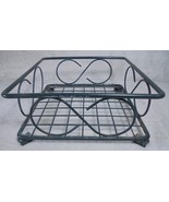 Coated Green Metal Wire Flat Napkin Holder Indoor Kitchen Decor 8&quot; x 8&quot; - £9.30 GBP