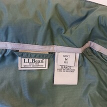 LL Bean 0AKC5 Men’s Green Hidden Hoodie Full Zip Nylon Jacket Size Medium image 3