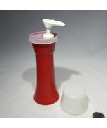 Vintage Tupperware 7.5&quot; Hourglass Ketchup Red Pump Dispenser 870-7 - £5.55 GBP