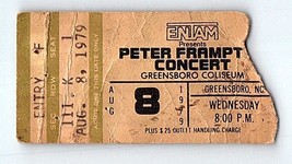 Peter Frampton Concert Ticket Stub August 8 1979 Greensboro North Carolina - £40.51 GBP