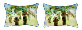 Pair of Betsy Drake Betsy’s Palms Large Pillows 15 Inch X 22 Inch - £71.21 GBP