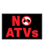 NO ATVs Pictogram SIGN Plastic 8x10 No ATV All Terraine Vehicle HILLMAN ... - £15.00 GBP