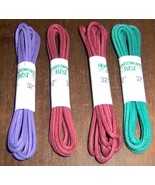 4 pairs 32&quot; Waxed Round red &amp; green DRESS LACES 4 5 eyelets Moneysworth ... - $395.25 MXN