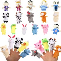 16Pcs Finger Puppets Set,10 Animal Finger Puppets + 6 People Finger Family Membe - £17.55 GBP