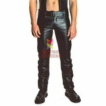 46&quot; Men&#39;s Real Leather Pant Punk Kink Jeans Trousers BLUF Pants Bikers S... - $888.11 MXN