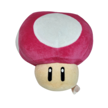 8" Nintendo Super Mario Bros Pink Mushroom Stuffed Animal Plush Toy - £29.61 GBP