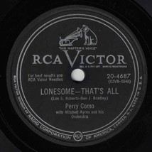 Perry Como 78 Lonesome That&#39;s All / Why Did You Leave Me SH3D - £5.42 GBP