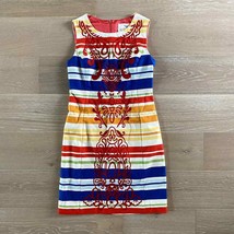 Anthropologie Tabitha Totem Embroidered Canvas Dress sz 6 - £34.90 GBP