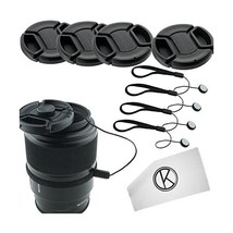 CamKix Lens Cap Bundle - 4 Snap-on Lens Caps for DSLR Cameras including ... - $16.00