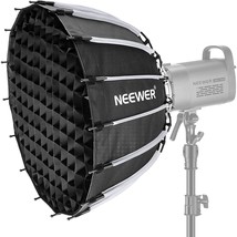 NEEWER 22inch/55cm Parabolic Softbox Quick Set up Quick Folding, with Diffusers/ - £133.80 GBP