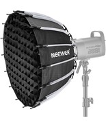 NEEWER 22inch/55cm Parabolic Softbox Quick Set up Quick Folding, with Di... - £124.07 GBP