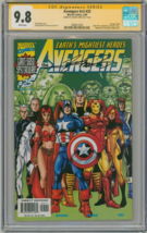 CGC SS 9.8 Avengers #25 SIGNED George Perez Art Thor Iron Man Scarlet Witch Cap - $197.99