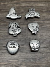 Vintage Set of 6 Looney Tunes Button Covers Bugs Bunny Taz Tweety Sylves... - $14.84