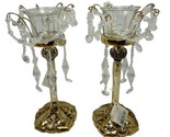 VTG Midwest of Cannon Falls Candle Holders Set of 2 Boho Glam Sparkle NWT - $20.68