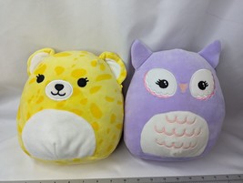 Squishmallows Lexie Leopard Miranda Owl Plush Lot 8 Inch 2019 2020 Stuffed - $19.95