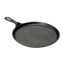 10.5 inch Round Pre-Seasoned Cast Iron Skillet Griddle Frying Pan Made in USA - £61.04 GBP