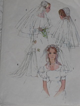 Simplicity Pattern 9826 Bridal Headpieces with Veils Length &amp; Style Variations  - £6.25 GBP