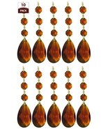 Royal Designs Amber Teardrop Pendant Chandelier Crystal Prism with Chrom... - $20.74+