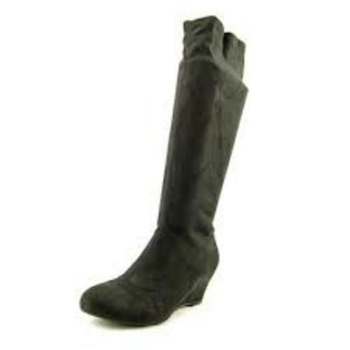 Nine West Genieon Women Micro Suede Fabric Mid Calf Boot ~ Black - $35.96