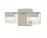 Home Decorators Collection VICINO 2-Light Brushed Nickel LED Vanity Ligh... - £42.75 GBP