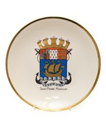 Vintage Saint Pierre and Miquelon Decorative Plate Ceramic Souvenir 9 1/... - £15.80 GBP