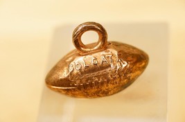 Vintage Colgate Raiders University Copper Plated Football Pendant Fan Charm - $12.86