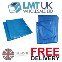 Heavy Duty Tarpaulin Polyethylene Sheet Waterproof Cover Tarp Ground Camping  - £4.99 GBP