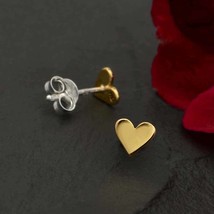Bronze Heart Post Earrings 5x6mm - $285.75 MXN