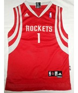 Adidas Boy&#39;s Medium Tracy Mcgrady #1 Houston Rockets Red Jersey Swingman... - £25.91 GBP