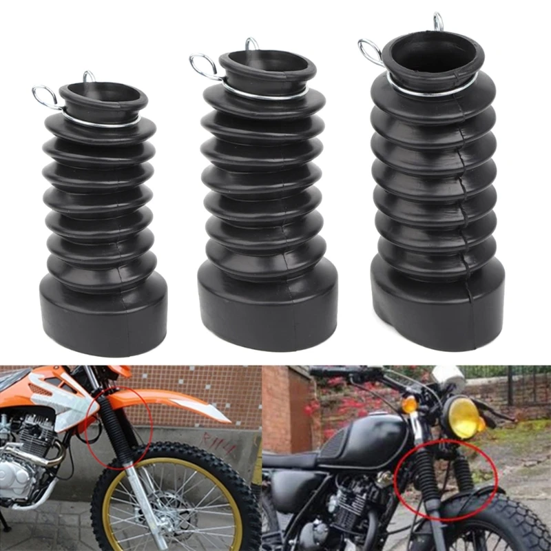 Motorcycle Fork Dust Boots 1 Pair 27mm/30mm/33mm Front Fork Protector Dust Shock - £12.42 GBP+