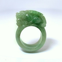 Antique Jade Ring w. Gemological Report Untreated Carved Jade Ring Bixie - £5,270.80 GBP