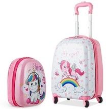 2-Piece Kid’s Luggage Set w/ 16&quot; Carry-on Hardside Spinner Toddler Unico... - $59.39