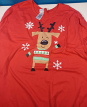 Toast &amp; Jammies Red Christmas Reindeer Pajama Top size XL good - $7.92