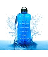 1 Gallon Water Bottle with Times to Drink and Straw Blue NEW - $37.16 CAD