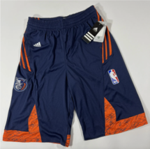 BNWT Adidas Charlotte Bobcats NBA Store Authentic Shorts Men&#39;s LARGE Blu... - $19.79