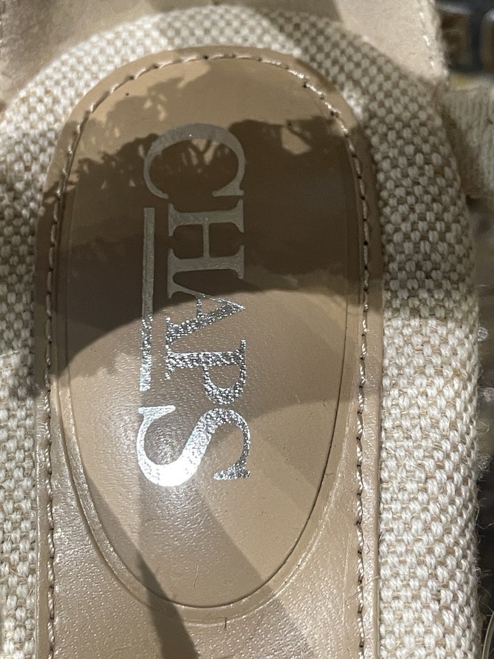 NWT Chap's Women's Sandals Wedge Sadria Washed Canvas size 7 Item image 2