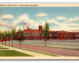Allegheny High School Cumberland Maryland MD UNP Linen Postcard R28 - £5.37 GBP