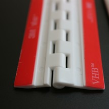 4x acrylic hinges-no glue required. 75mm plastic white - £17.20 GBP