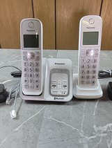Panasonic KX-TGD560 DECT 6.0 White 2 Handsets Cordless Phone Bluetooth - £18.34 GBP